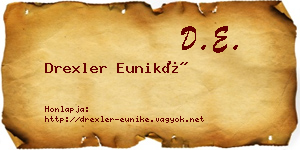 Drexler Euniké névjegykártya